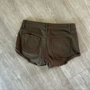 Brown Denim Shorts